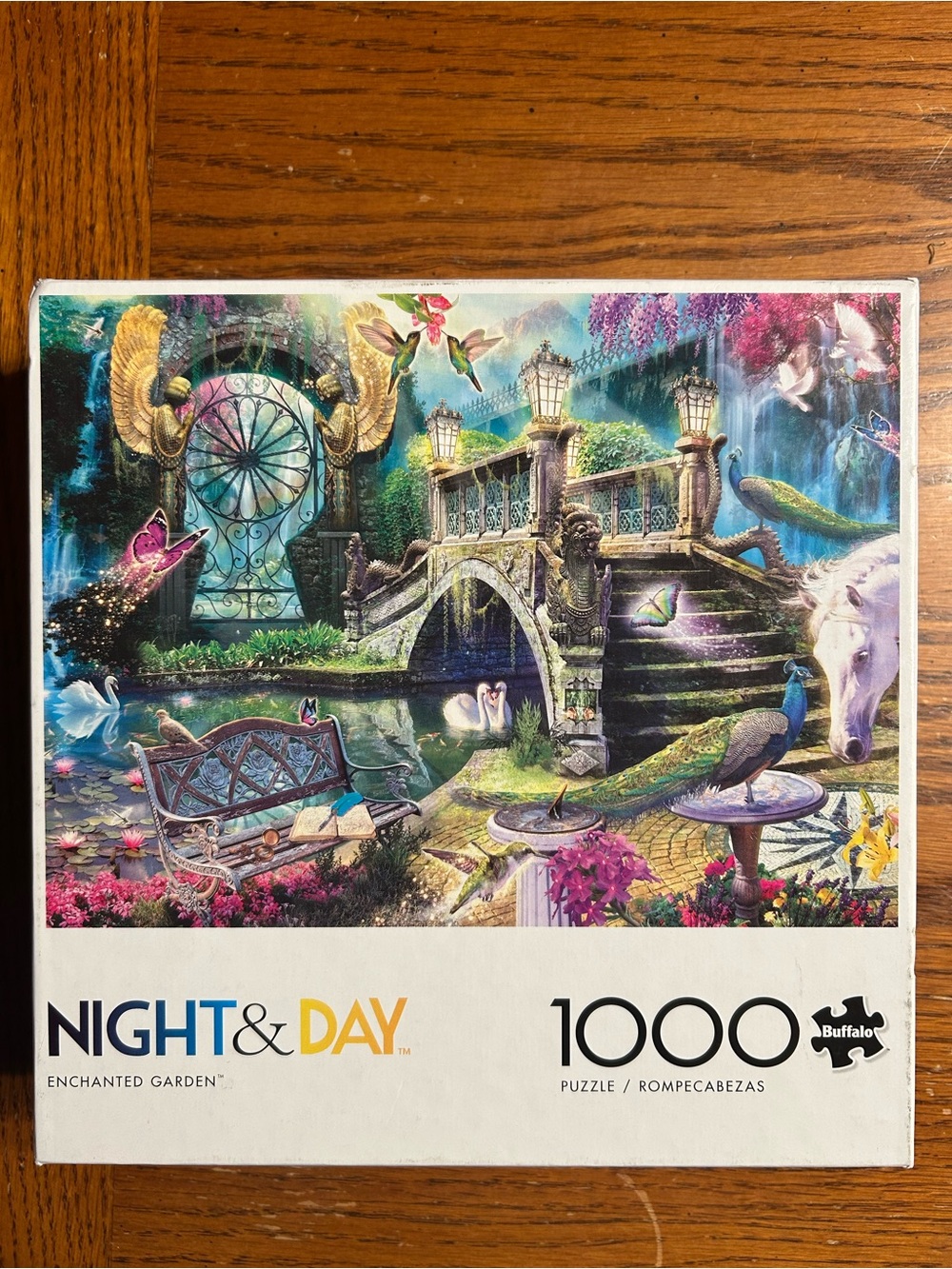 NEW UNOPENED Buffalo Night & Day Enchanted Garden 1000-Piece Puzzle